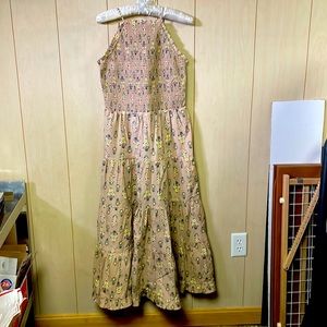 NWT Petite Smocked Ann Taylor Maxi Dress